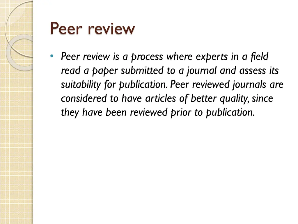 peer review