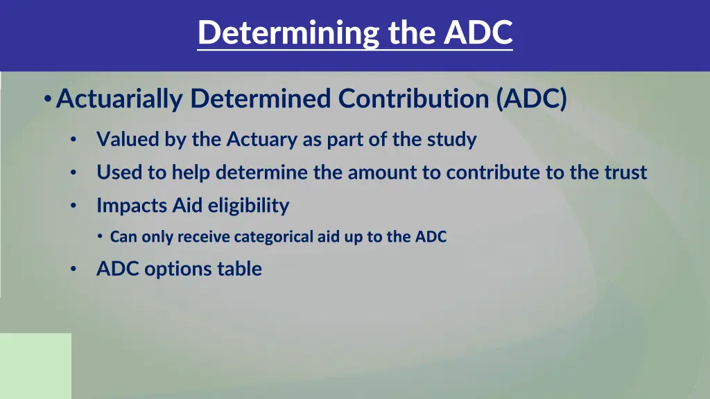 determining the adc