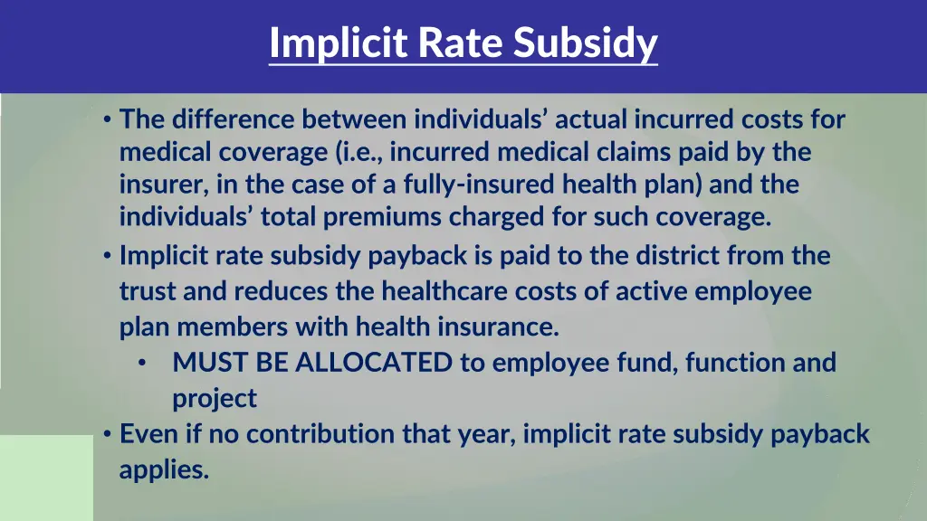 implicit rate subsidy