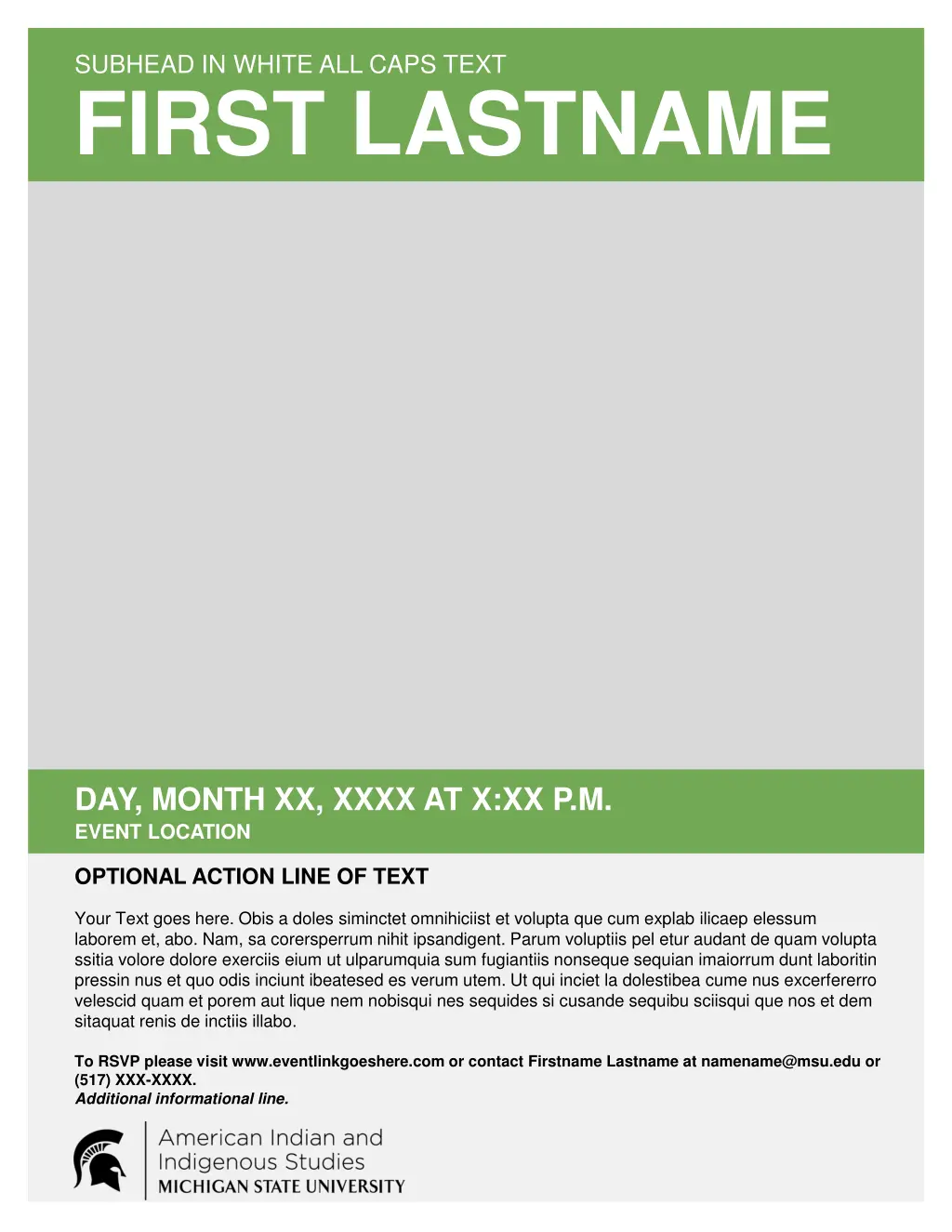 subhead in white all caps text first lastname 18
