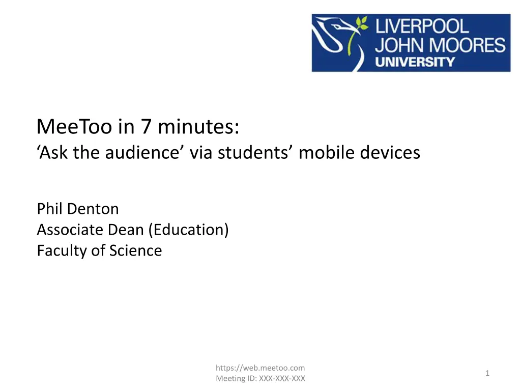 meetoo in 7 minutes ask the audience via students