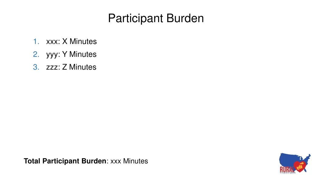 participant burden