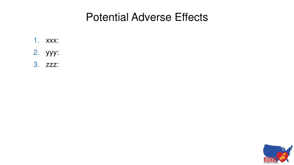 potential adverse effects