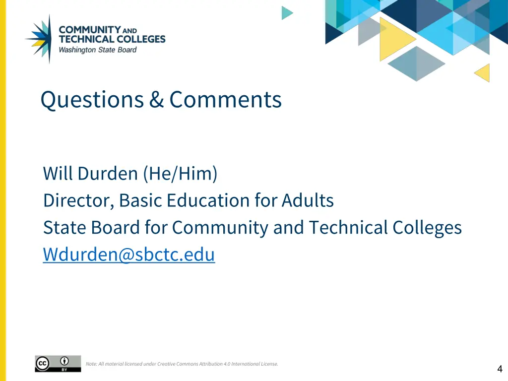 questions comments