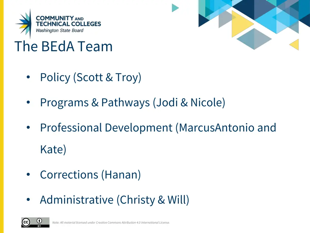 the beda team