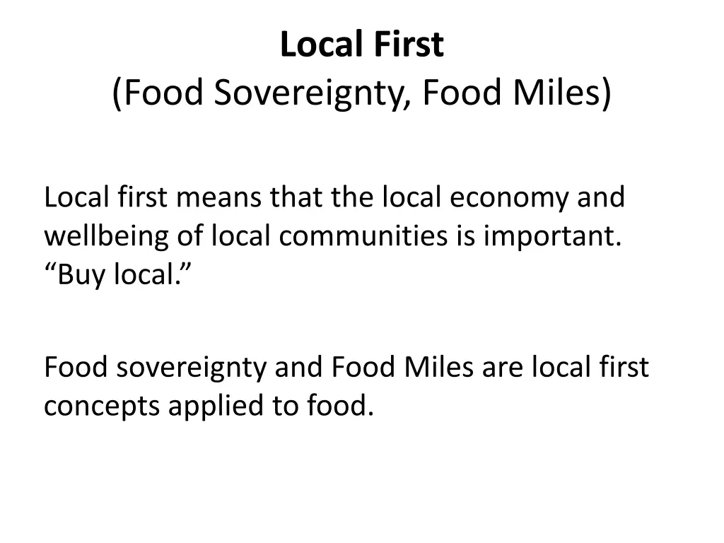 local first