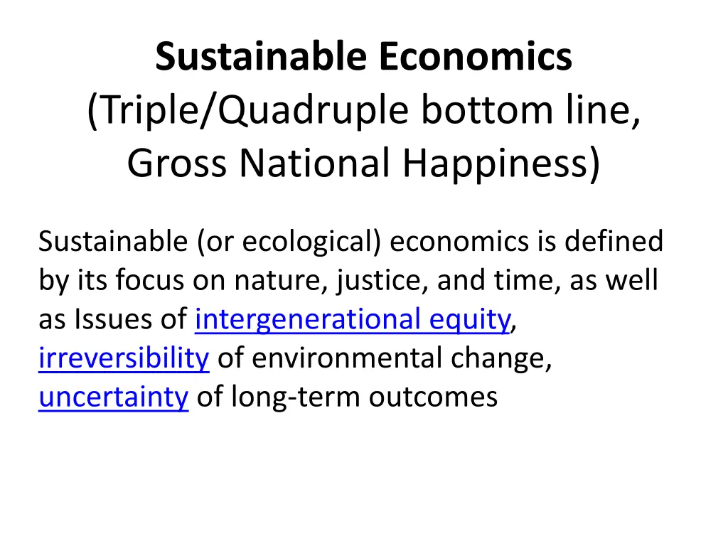 sustainable economics triple quadruple bottom