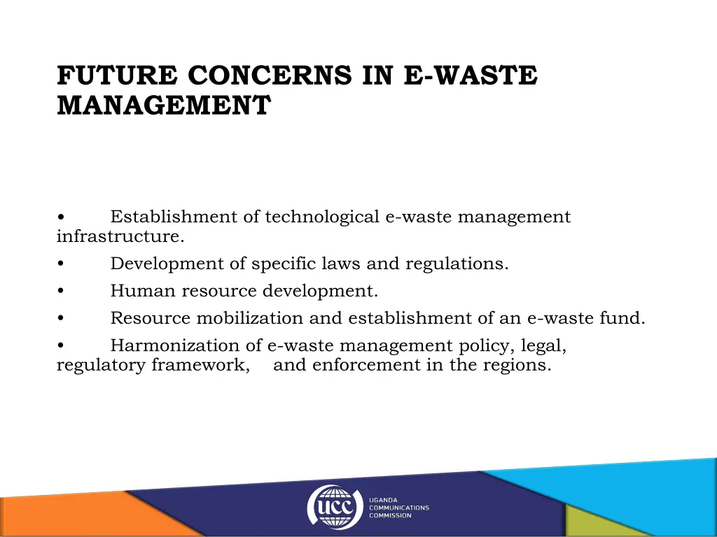 future concerns in e waste management