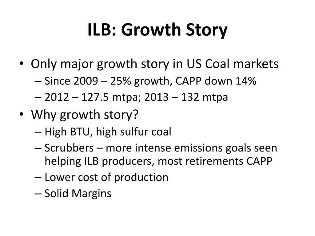ilb growth story