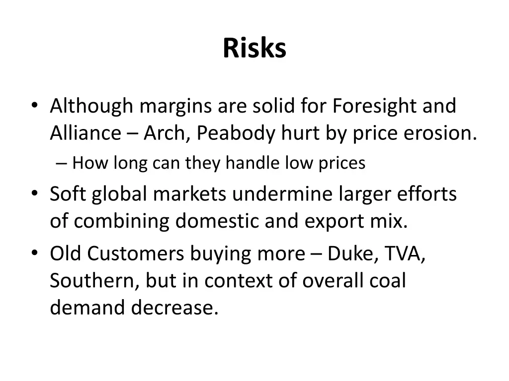 risks
