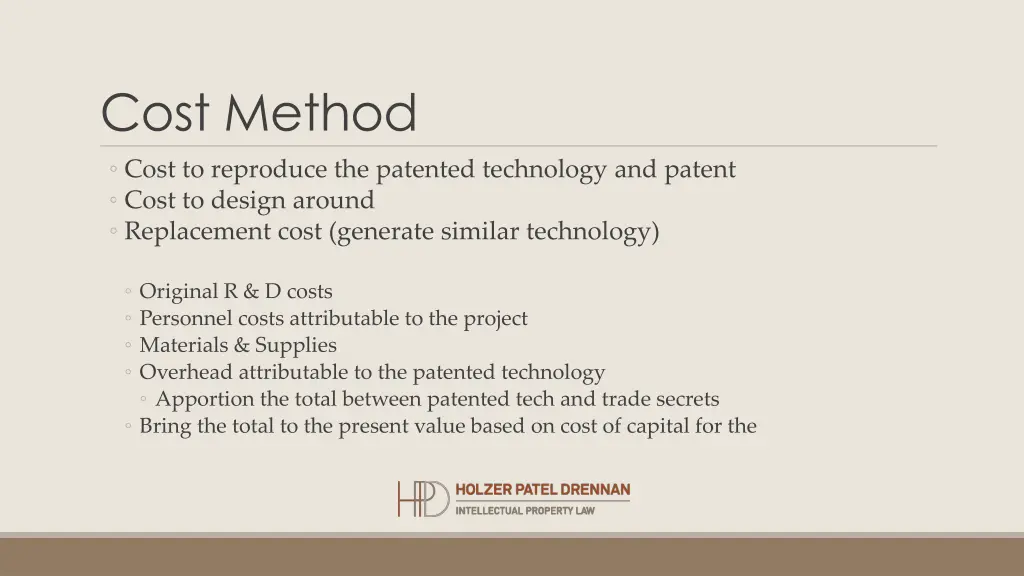 cost method