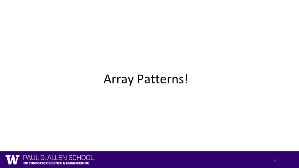 array patterns
