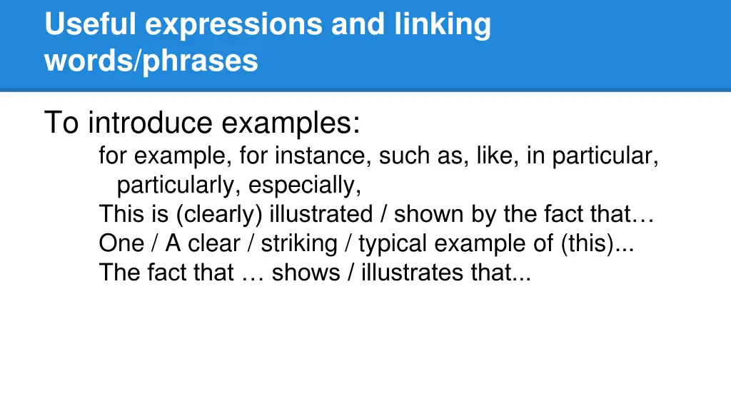 useful expressions and linking words phrases 7