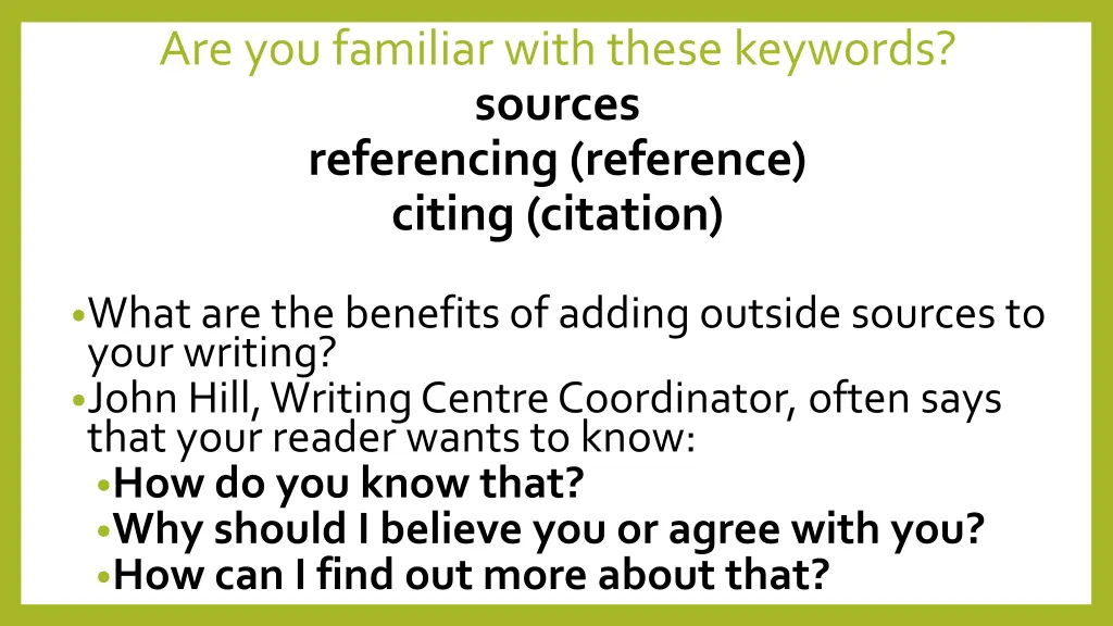 are you familiar with these keywords sources