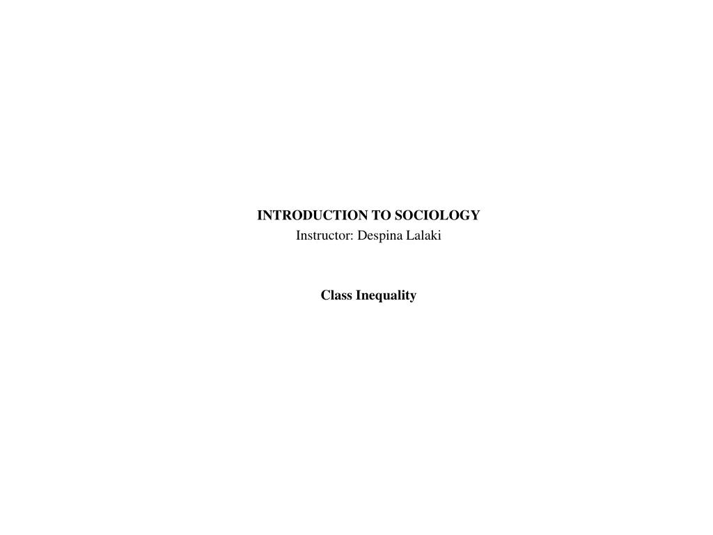 introduction to sociology instructor despina
