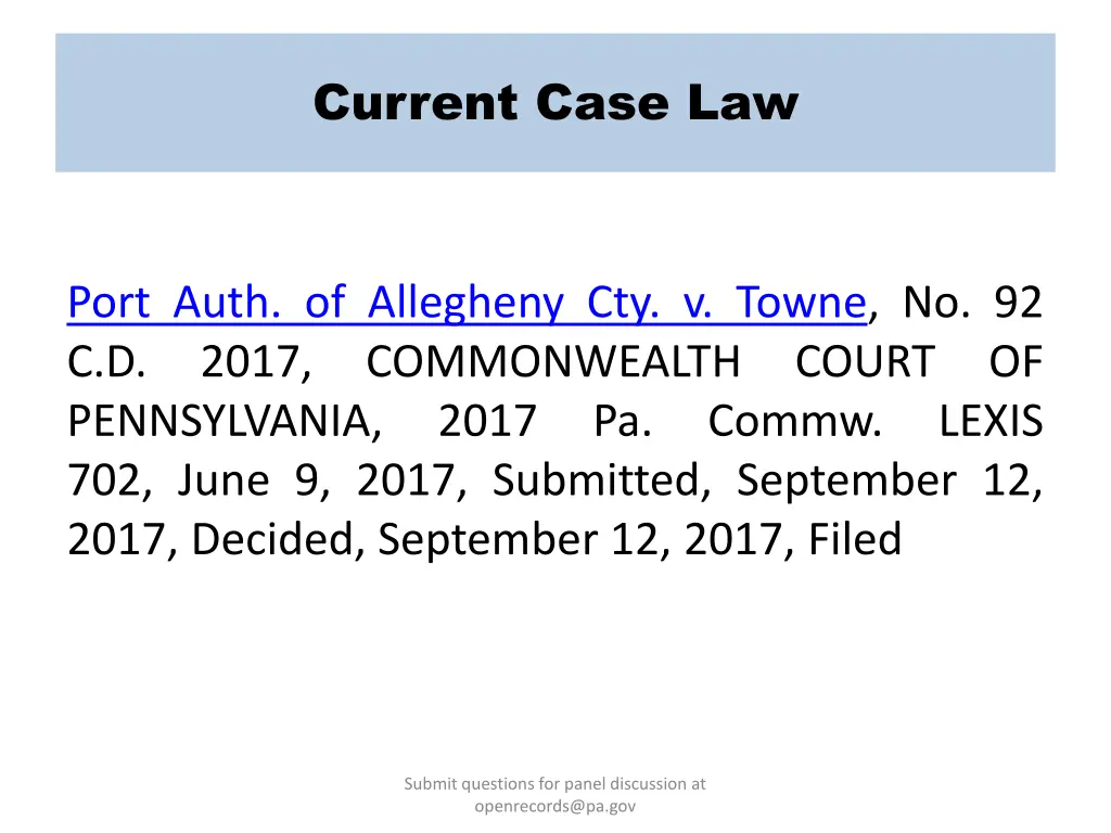 current case law 4