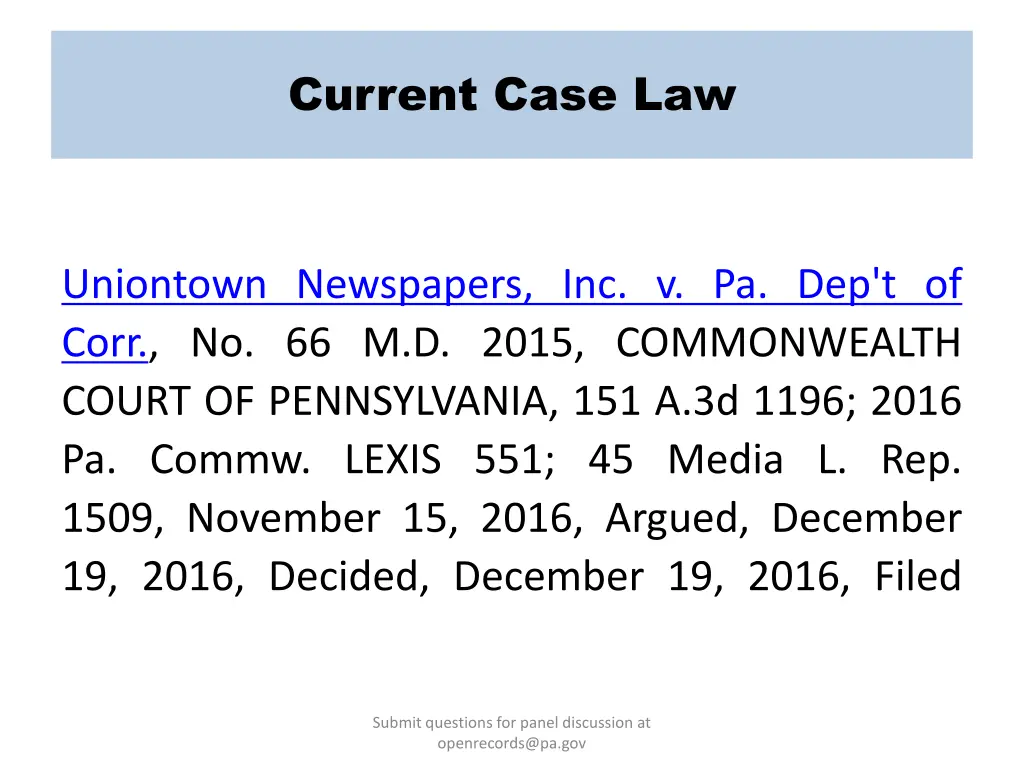 current case law 9