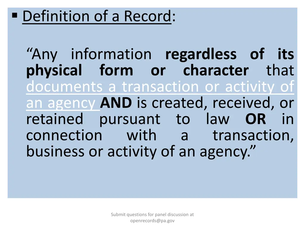 definition of a record
