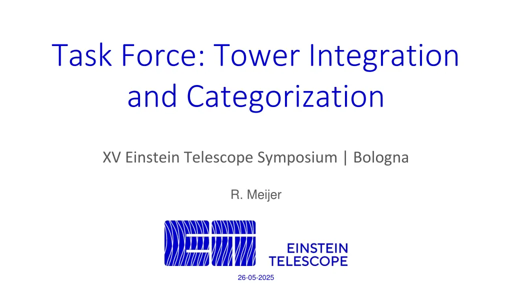 task force tower integration and categorization