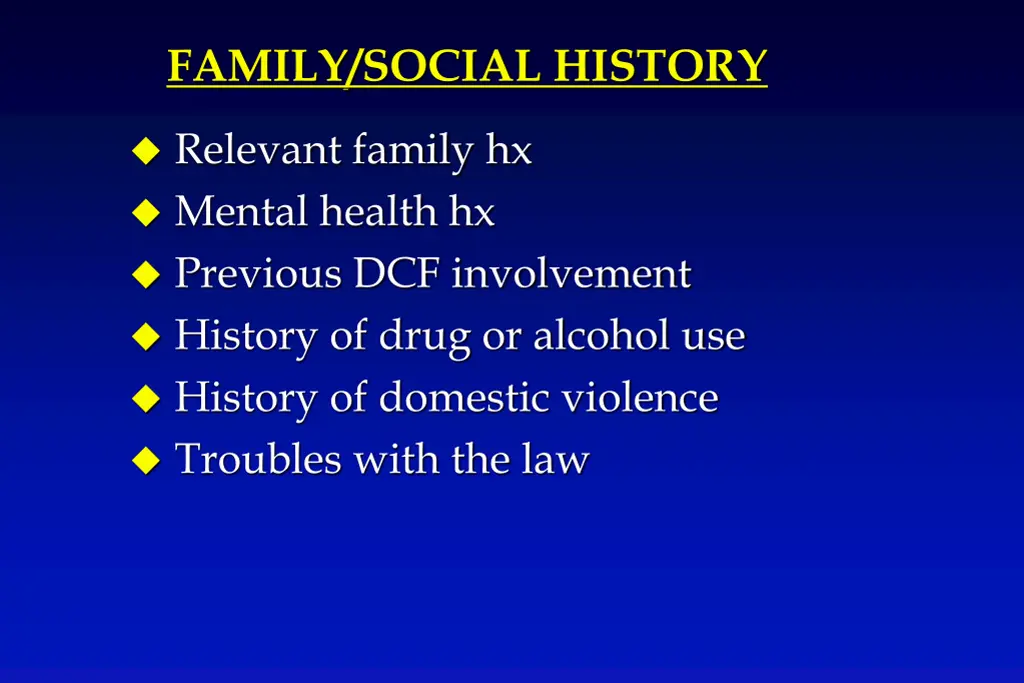 family social history