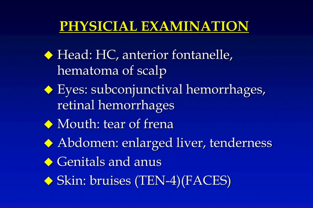 physicial examination