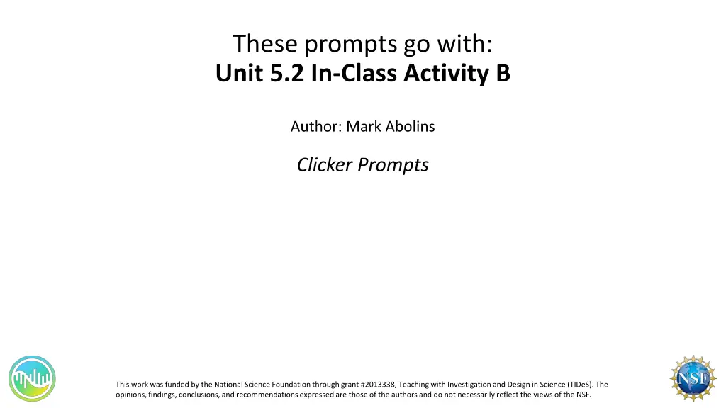 these prompts go with unit 5 2 in class activity b