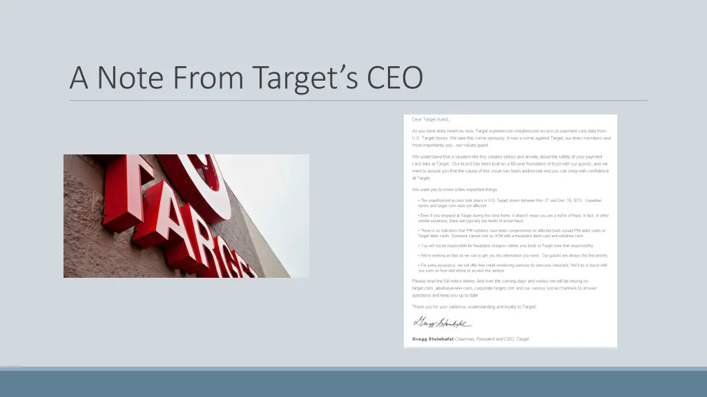 a note from target s ceo