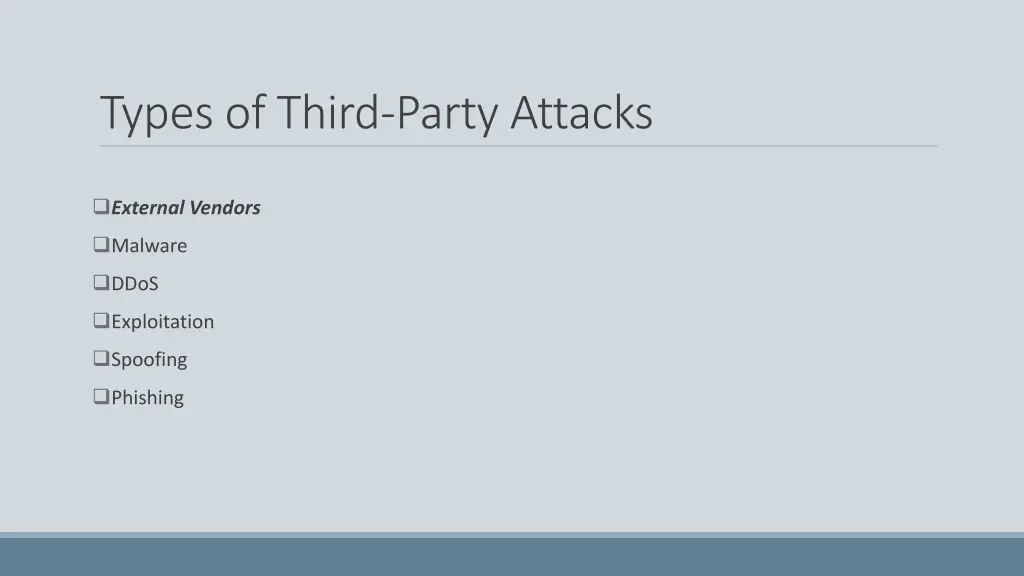 types of third party attacks