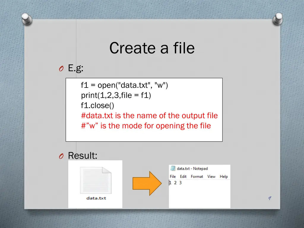 create a file