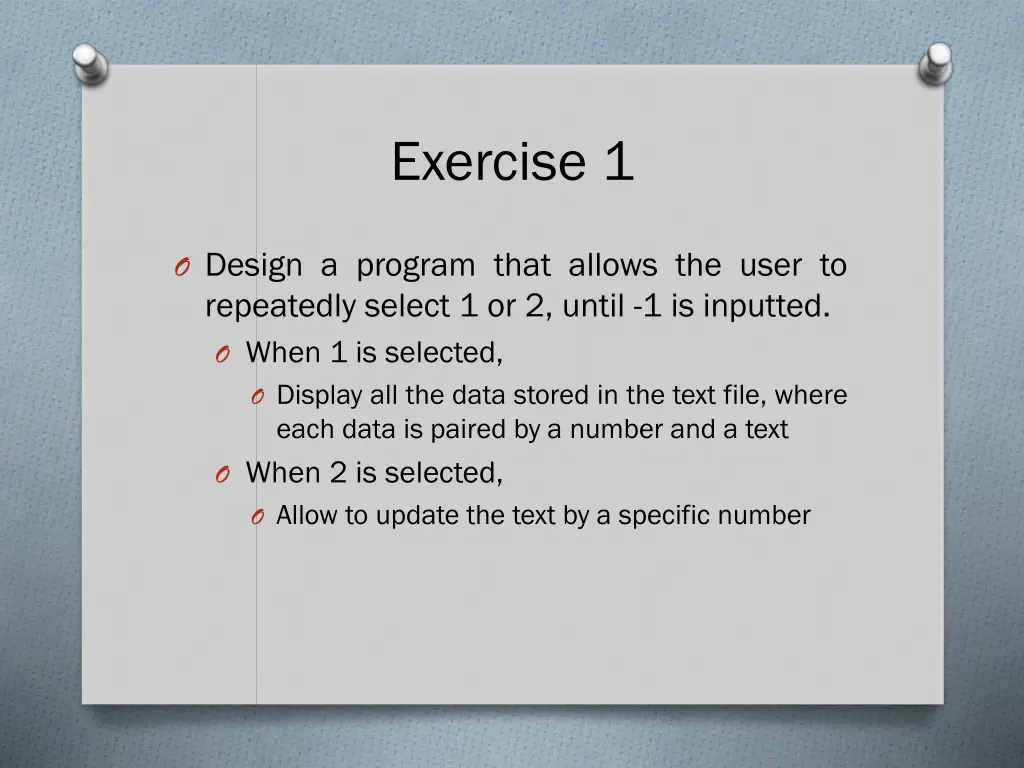 exercise 1