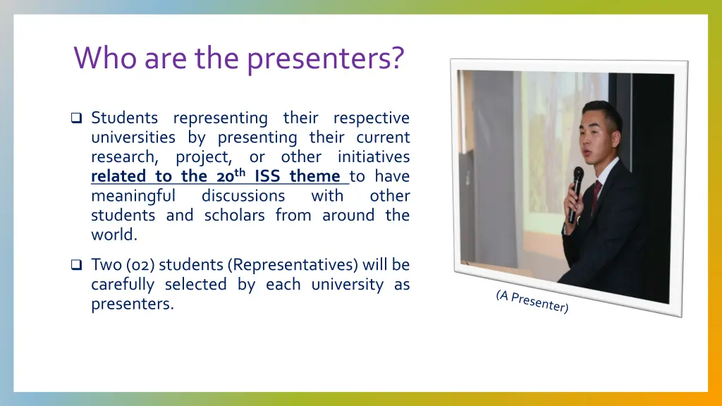 who are the presenters
