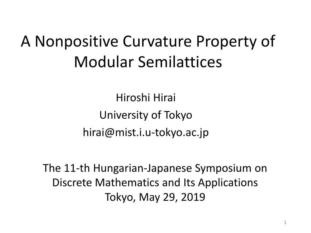 a nonpositive curvature property of modular