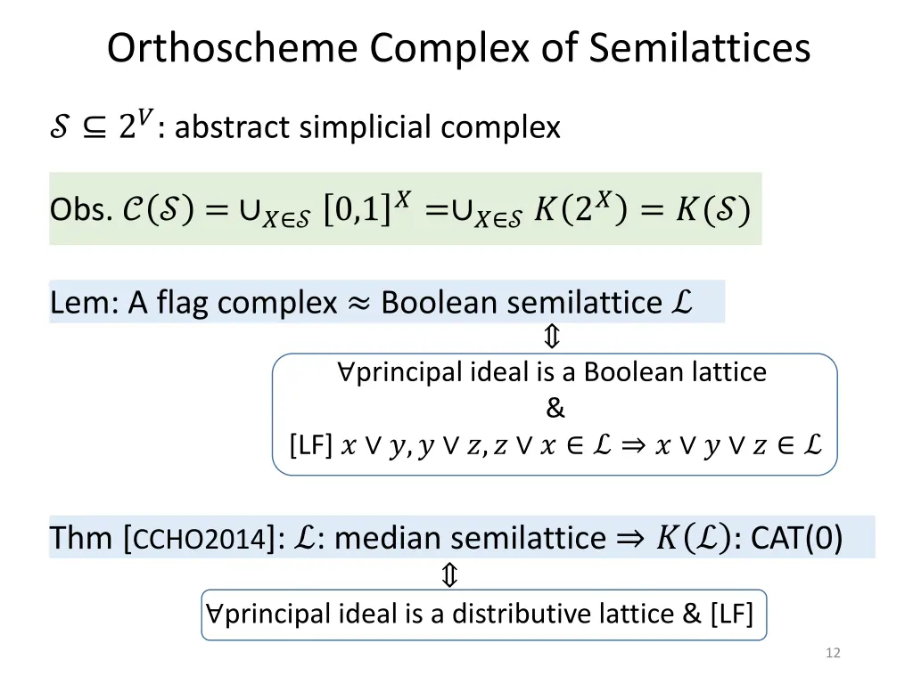 orthoscheme complex of semilattices
