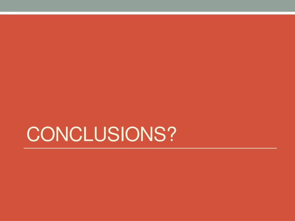 conclusions