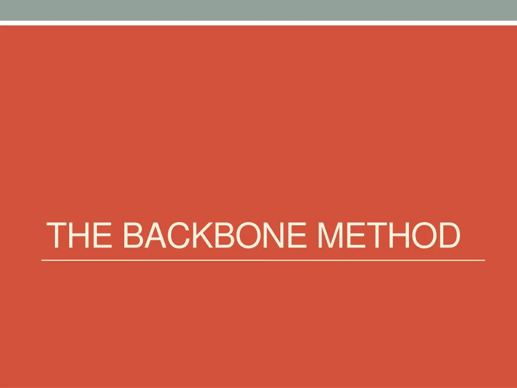 the backbone method