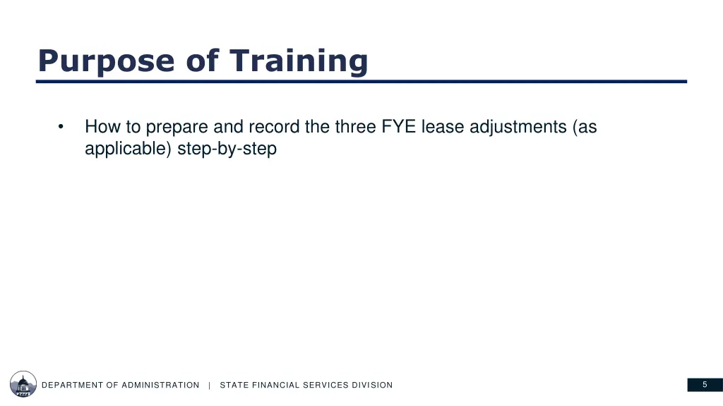 purpose of training
