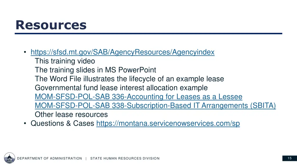 resources