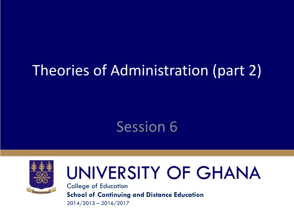 theories of administration part 2