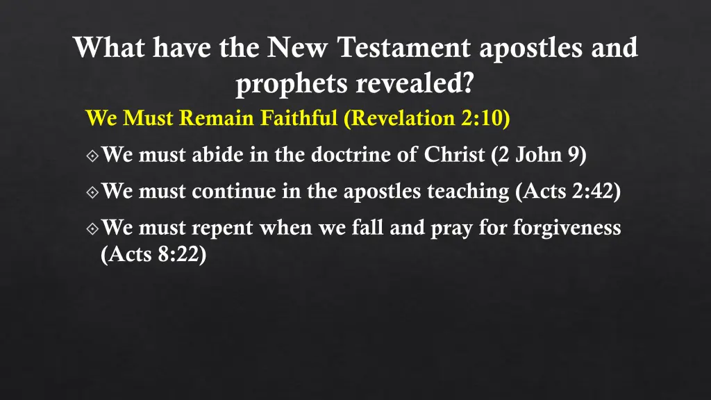what have the new testament apostles and prophets 1