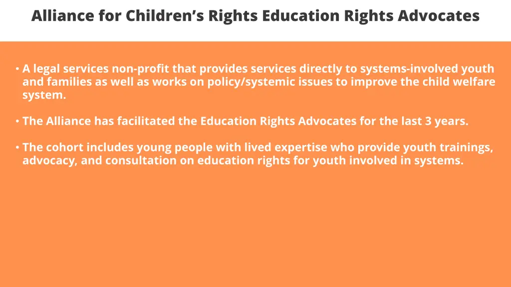 alliance for children s rights education rights