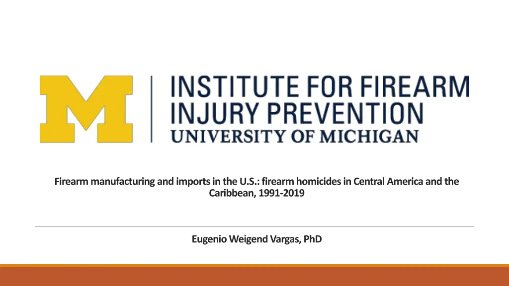firearm manufacturing and imports