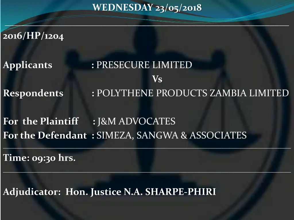 wednesday 23 05 2018 13