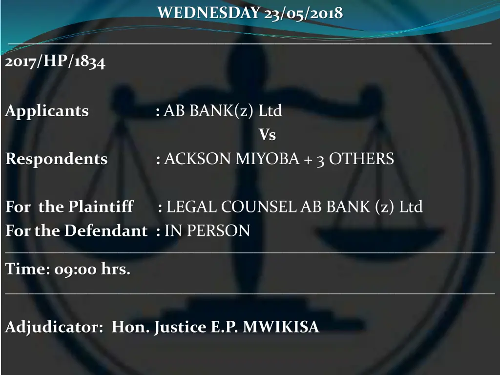 wednesday 23 05 2018 14