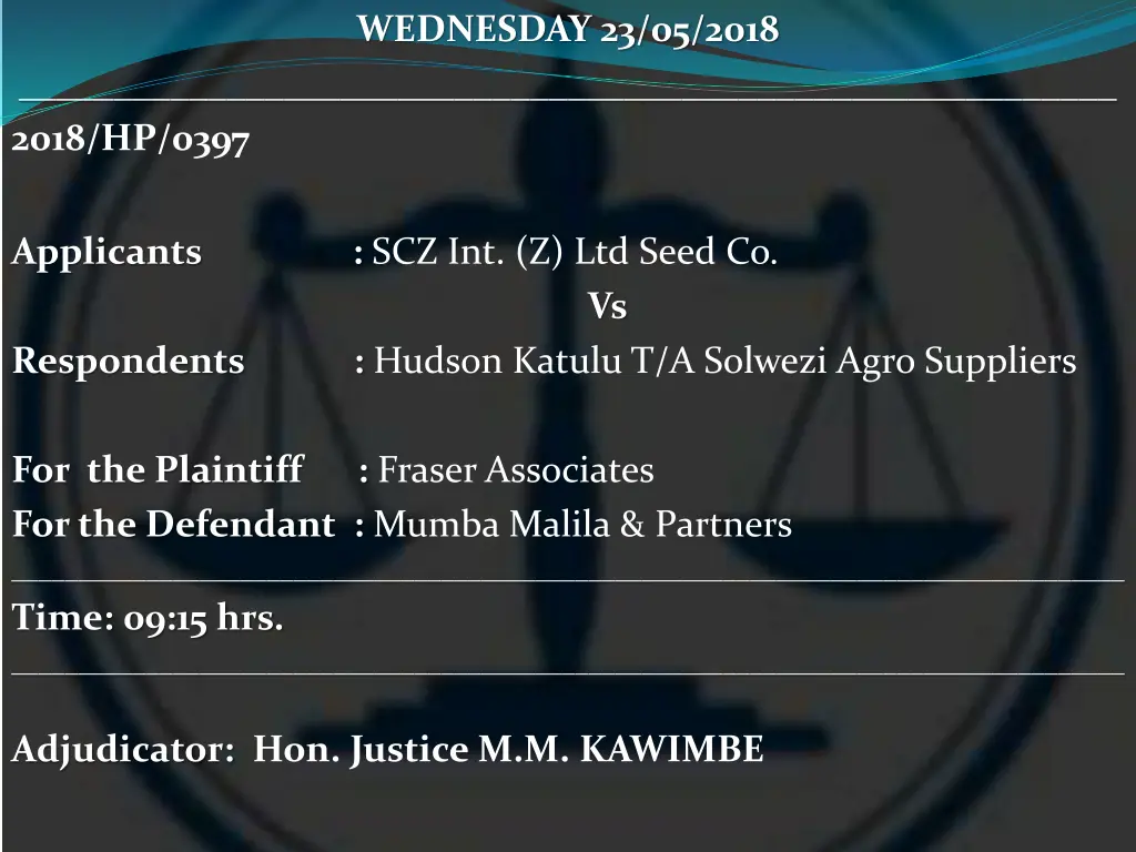 wednesday 23 05 2018 4
