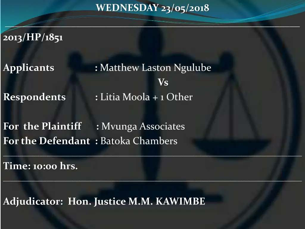 wednesday 23 05 2018 6