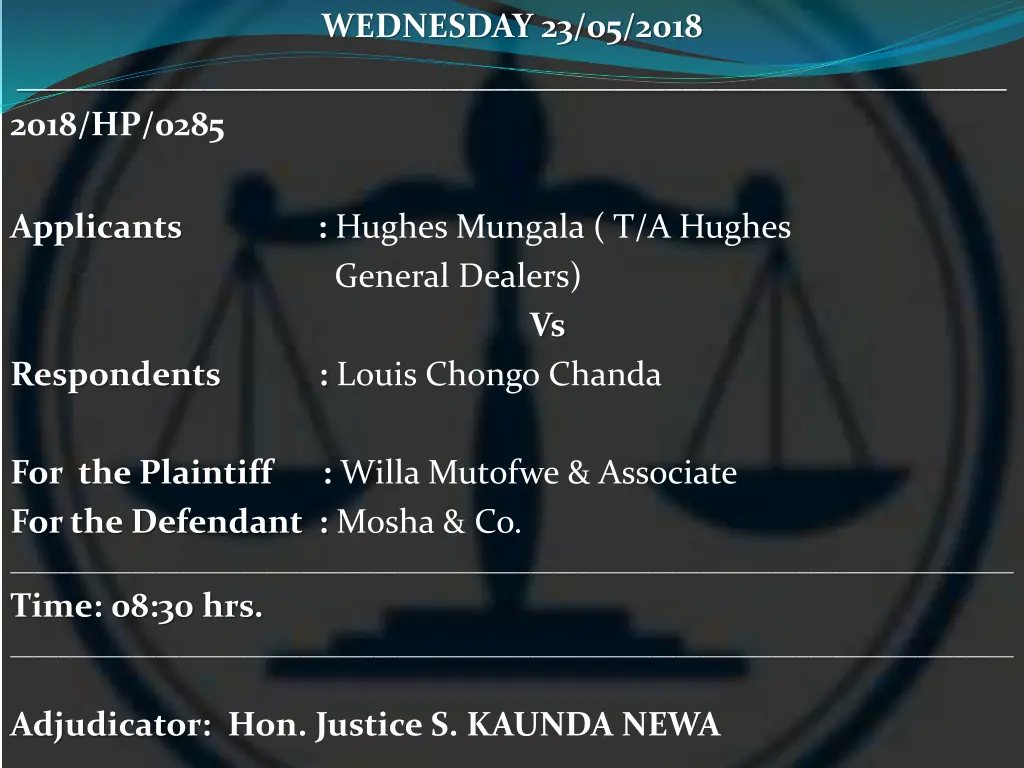 wednesday 23 05 2018 8