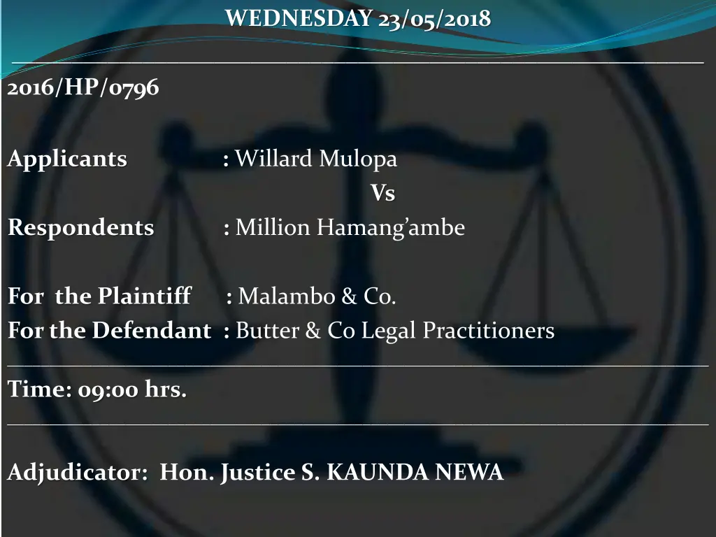 wednesday 23 05 2018 9