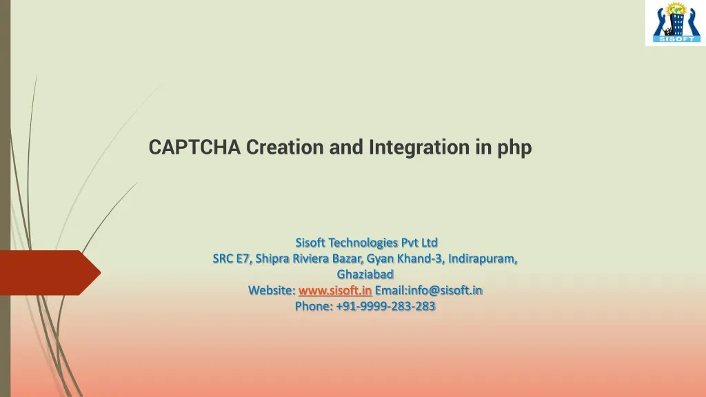captcha creation and integration in php