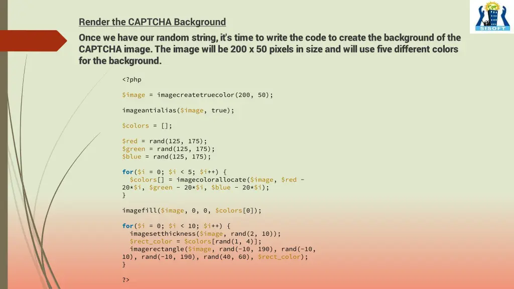 render the captcha background once we have