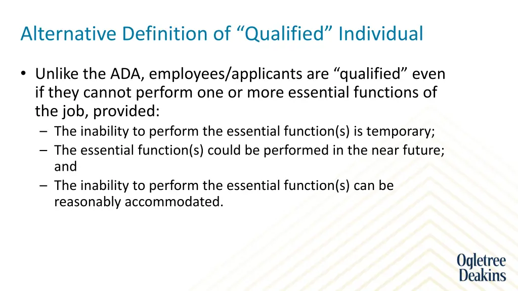 alternative definition of qualified individual